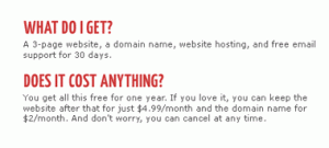 Website for free for one year